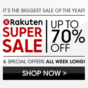 Rakuten Super Sale 70% off coupon